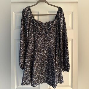 LUSH (Nordstrom) Navy Floral Dress